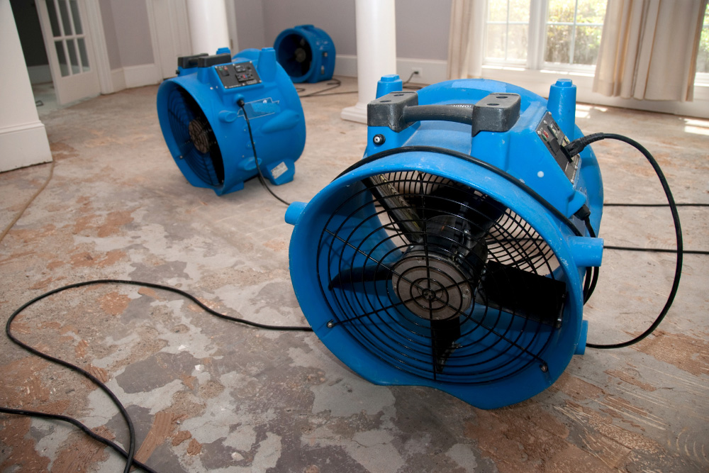 Inland Water Damage providing flood remediation near Moreno Valley, California.